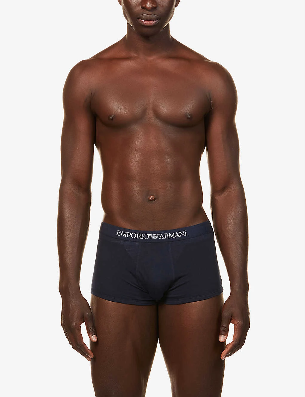 Emporio Armani Logo-print Stretch-cotton Trunks Pack Of Three 4 Emporio Armani Logo-print Stretch-cotton Trunks Pack Of Three - Image 2