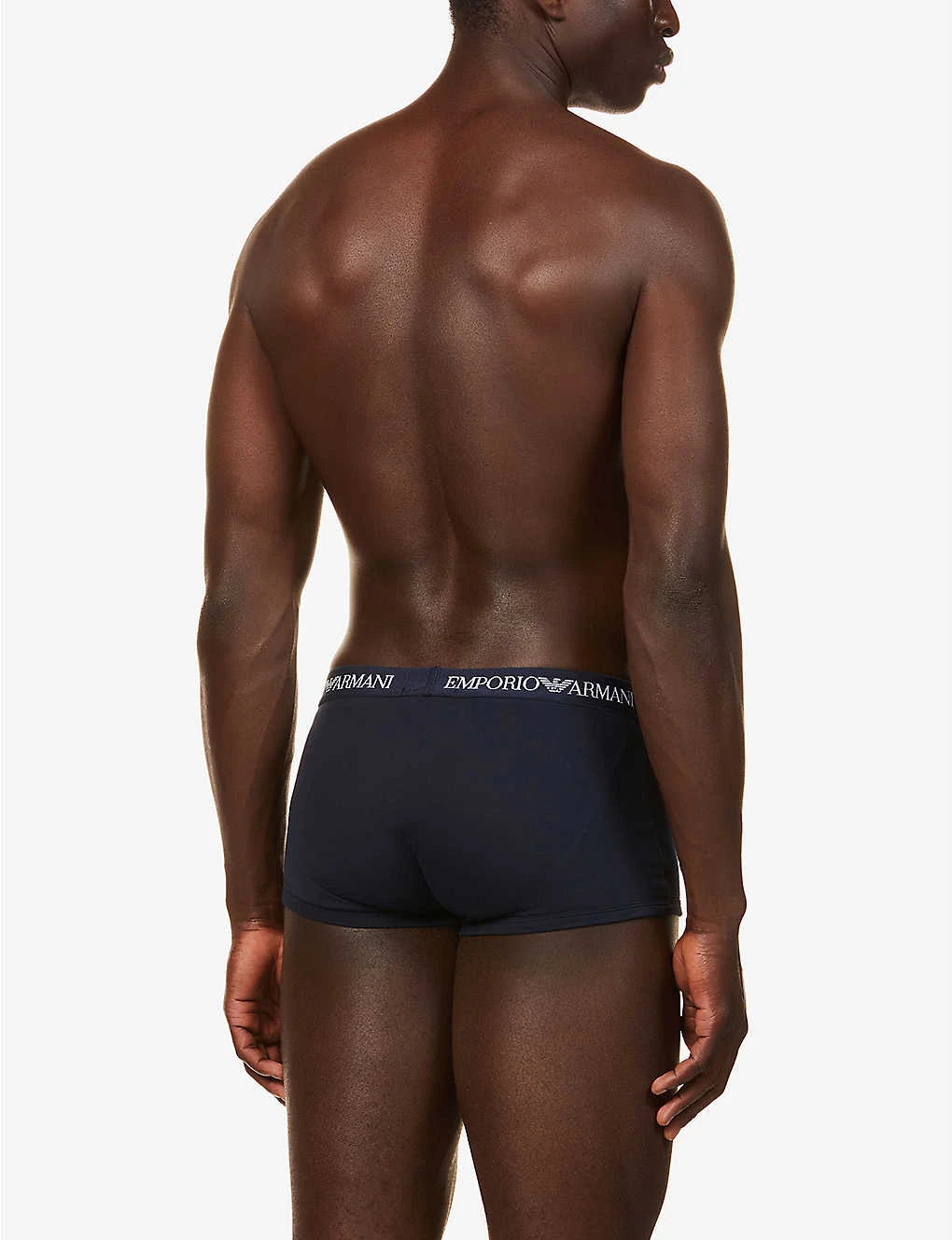 Emporio Armani Logo-print Stretch-cotton Trunks Pack Of Three 5 Emporio Armani Logo-print Stretch-cotton Trunks Pack Of Three - Image 3