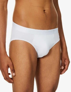 Jack Branded-waistband Stretch-cotton Briefs 9 Jack Branded-waistband Stretch-cotton Briefs -Gentlemen Style Shop R03805084 WHITE ALT03