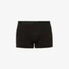 Jack Branded-waistband Stretch-cotton Trunks 2 Jack Branded-waistband Stretch-cotton Trunks -Gentlemen Style Shop R03805086 BLACK M