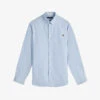 Ted Baker Caplet Floral-embroidered Cotton-blend Oxford Shirt 1 Ted Baker Caplet Floral-embroidered Cotton-blend Oxford Shirt -Gentlemen Style Shop R03812759 BLUE M