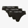 Calvin Klein Branded-waistband Pack Of Three Stretch-cotton Briefs -Gentlemen Style Shop R03813819 BLACK M
