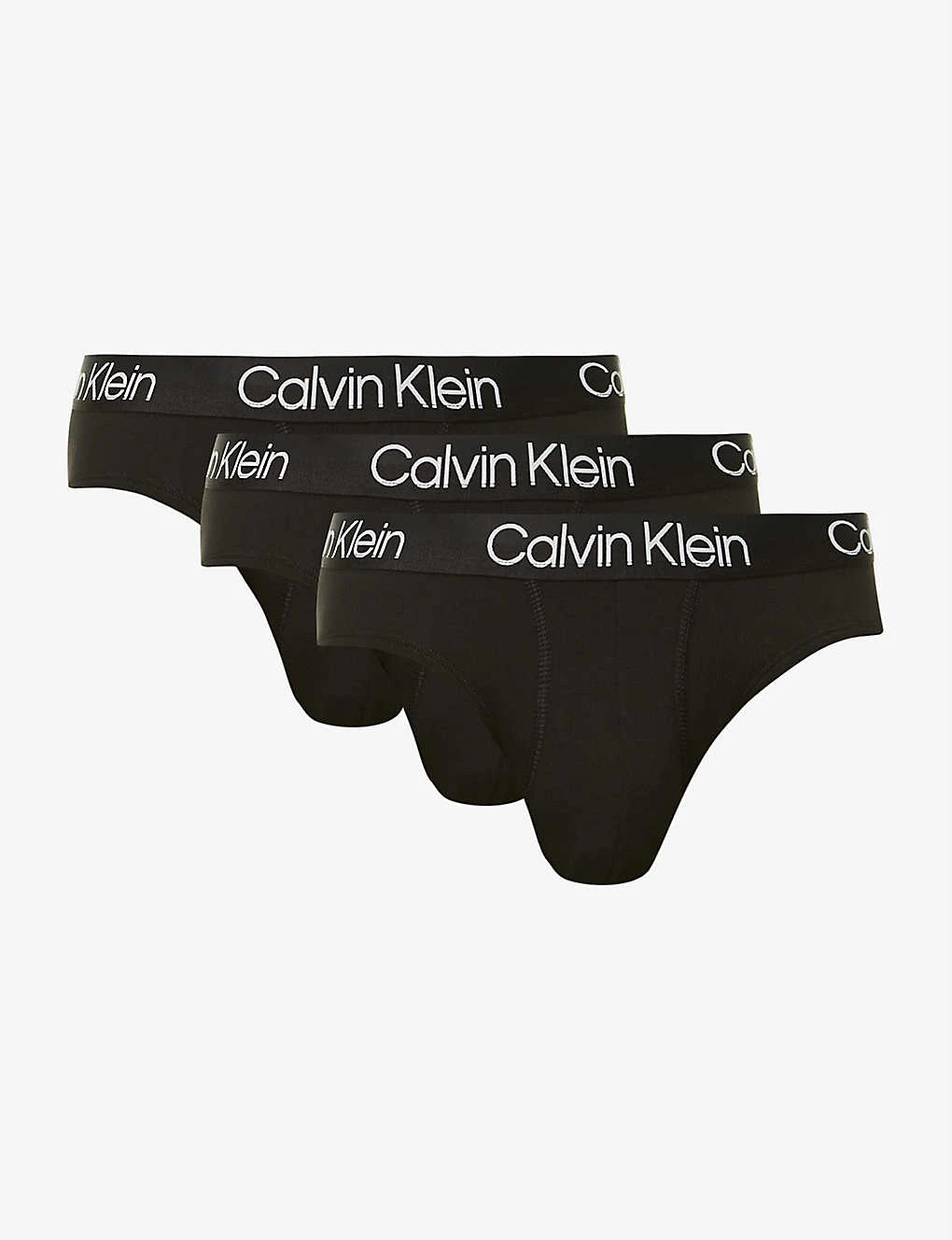 Calvin Klein Branded-waistband Pack Of Three Stretch-cotton Briefs 3 Calvin Klein Branded-waistband Pack Of Three Stretch-cotton Briefs
