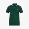 Fred Perry Logo-embroidered Cotton-piqué Polo Shirt 2 Fred Perry Logo-embroidered Cotton-piqué Polo Shirt -Gentlemen Style Shop R03836480 IVY M