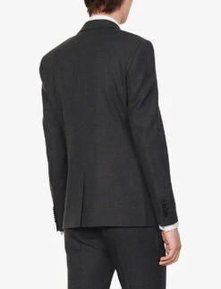 Sandro Legacy Single-breasted Wool Blazer -Gentlemen Style Shop R03851777 NOIRGRIS ALT03