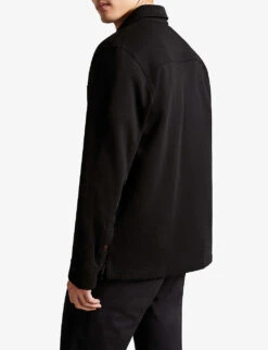 Ted Baker Bromlee Cotton-jersey Overshirt -Gentlemen Style Shop R03857801 BLACK ALT03