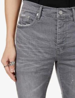 Ripped Slim-fit Skinny Stretch-denim Jeans -Gentlemen Style Shop R03857863 GREY ALT04