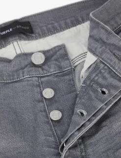 Ripped Slim-fit Skinny Stretch-denim Jeans -Gentlemen Style Shop R03857863 GREY ALT06