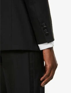 CORNELIANI Single-breasted Regular-fit Wool Tuxedo Suit -Gentlemen Style Shop R03868070 BLACK ALT06