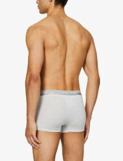 Calvin Klein Pack Of Three Logo-print Mid-rise Cotton And Recycled-polyester-blend 8 Calvin Klein Pack Of Three Logo-print Mid-rise Cotton And Recycled-polyester-blend -Gentlemen Style Shop R03881184 GREYLIMEBLACK ALT02