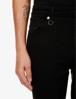 NEUW Rebel Slim-fit Skinny-leg Cotton-blend Jeans 12 NEUW Rebel Slim-fit Skinny-leg Cotton-blend Jeans -Gentlemen Style Shop R03883253 ETERNALBLACK ALT04