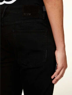 NEUW Rebel Slim-fit Skinny-leg Cotton-blend Jeans 13 NEUW Rebel Slim-fit Skinny-leg Cotton-blend Jeans -Gentlemen Style Shop R03883253 ETERNALBLACK ALT05