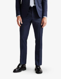 Ted Baker Sinjts Slim-fit Wool-blend Trousers -Gentlemen Style Shop R03908552 NAVY ALT02
