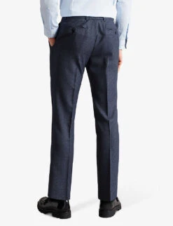 Ted Baker Cleets Slim-fit Mid-rise Wool-blend Suit Trousers 9 Ted Baker Cleets Slim-fit Mid-rise Wool-blend Suit Trousers -Gentlemen Style Shop R03908554 NAVY ALT03