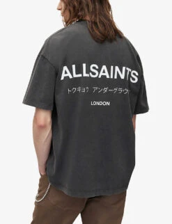 AllSaints Underground Graphic-print Cotton T-shirt 10 AllSaints Underground Graphic-print Cotton T-shirt -Gentlemen Style Shop R03920651 WASHEDBLACK ALT03