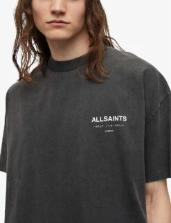 AllSaints Underground Graphic-print Cotton T-shirt 11 AllSaints Underground Graphic-print Cotton T-shirt -Gentlemen Style Shop R03920651 WASHEDBLACK ALT04