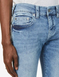 True Religion Rocco Faded Slim-fit Skinny Stretch-denim Jeans -Gentlemen Style Shop R03924216 LIGHTBREAKERS ALT04