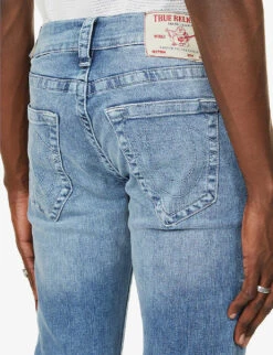 True Religion Rocco Faded Slim-fit Skinny Stretch-denim Jeans -Gentlemen Style Shop R03924216 LIGHTBREAKERS ALT05