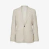 Reiss Single-breasted Notch-lapel Wool Blazer 2 Reiss Single-breasted Notch-lapel Wool Blazer -Gentlemen Style Shop R03924662 STONE M