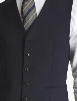 Reiss Hope Travel Wool-blend Fitted Waistcoat 11 Reiss Hope Travel Wool-blend Fitted Waistcoat -Gentlemen Style Shop R03924767 NAVY ALT04