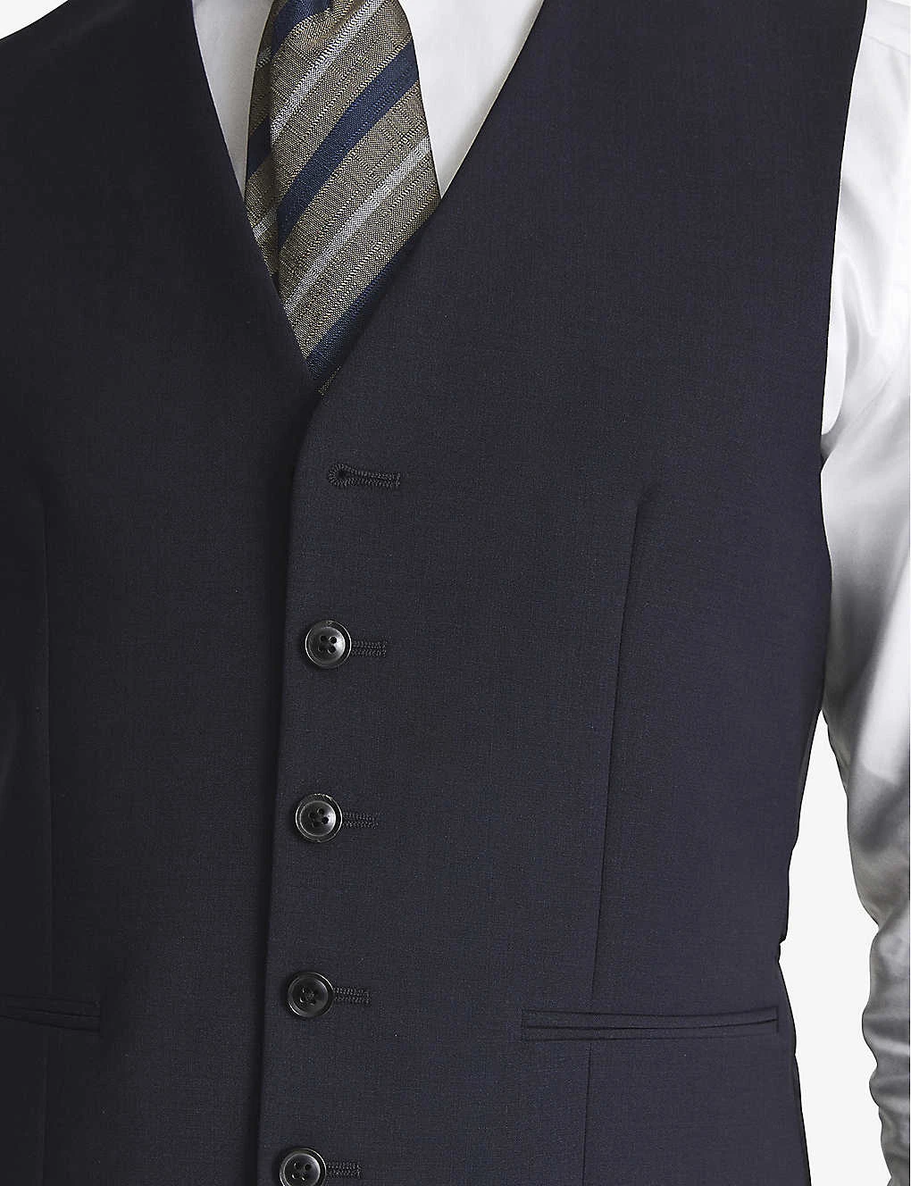 Reiss Hope Travel Wool-blend Fitted Waistcoat 6 Reiss Hope Travel Wool-blend Fitted Waistcoat - Image 5