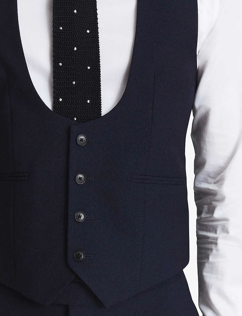 Reiss Hope Travel Wool-blend Fitted Waistcoat 7 Reiss Hope Travel Wool-blend Fitted Waistcoat - Image 6