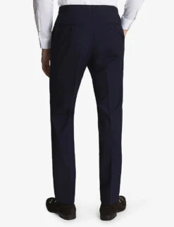 Reiss Bold Regular-fit Straight-leg Wool Suit Trousers -Gentlemen Style Shop R03924817 NAVY ALT03