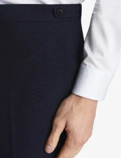 Reiss Bold Regular-fit Straight-leg Wool Suit Trousers -Gentlemen Style Shop R03924817 NAVY ALT04