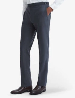 Reiss Fine Pressed-crease Wool Trousers -Gentlemen Style Shop R03924850 AIRFORCEBLUE ALT02