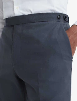 Reiss Fine Pressed-crease Wool Trousers -Gentlemen Style Shop R03924850 AIRFORCEBLUE ALT04