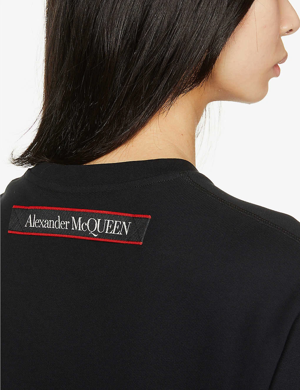 Alexander McQueen Logo-tape Crewneck Cotton Sweatshirt 7 Alexander McQueen Logo-tape Crewneck Cotton Sweatshirt - Image 5
