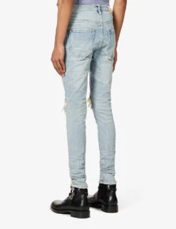 Ripped-knee Regular-fit Stretch-denim Jeans -Gentlemen Style Shop R03932747 LIGHTINDIGOBLOWOUT ALT03