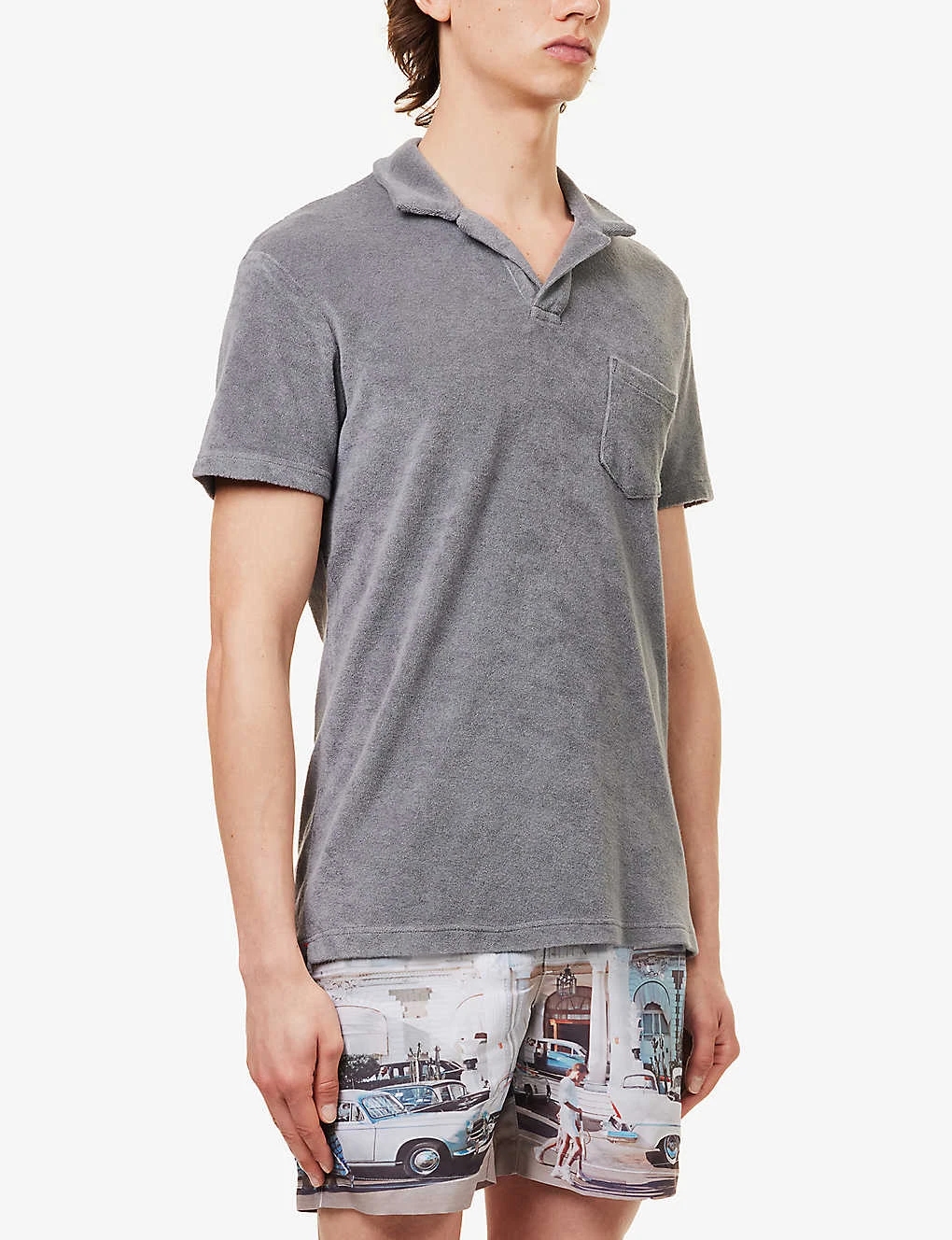 ORLEBAR BROWN Terry Brand-tab Relaxed-fit Cotton Polo Shirt 5 ORLEBAR BROWN Terry Brand-tab Relaxed-fit Cotton Polo Shirt - Image 3