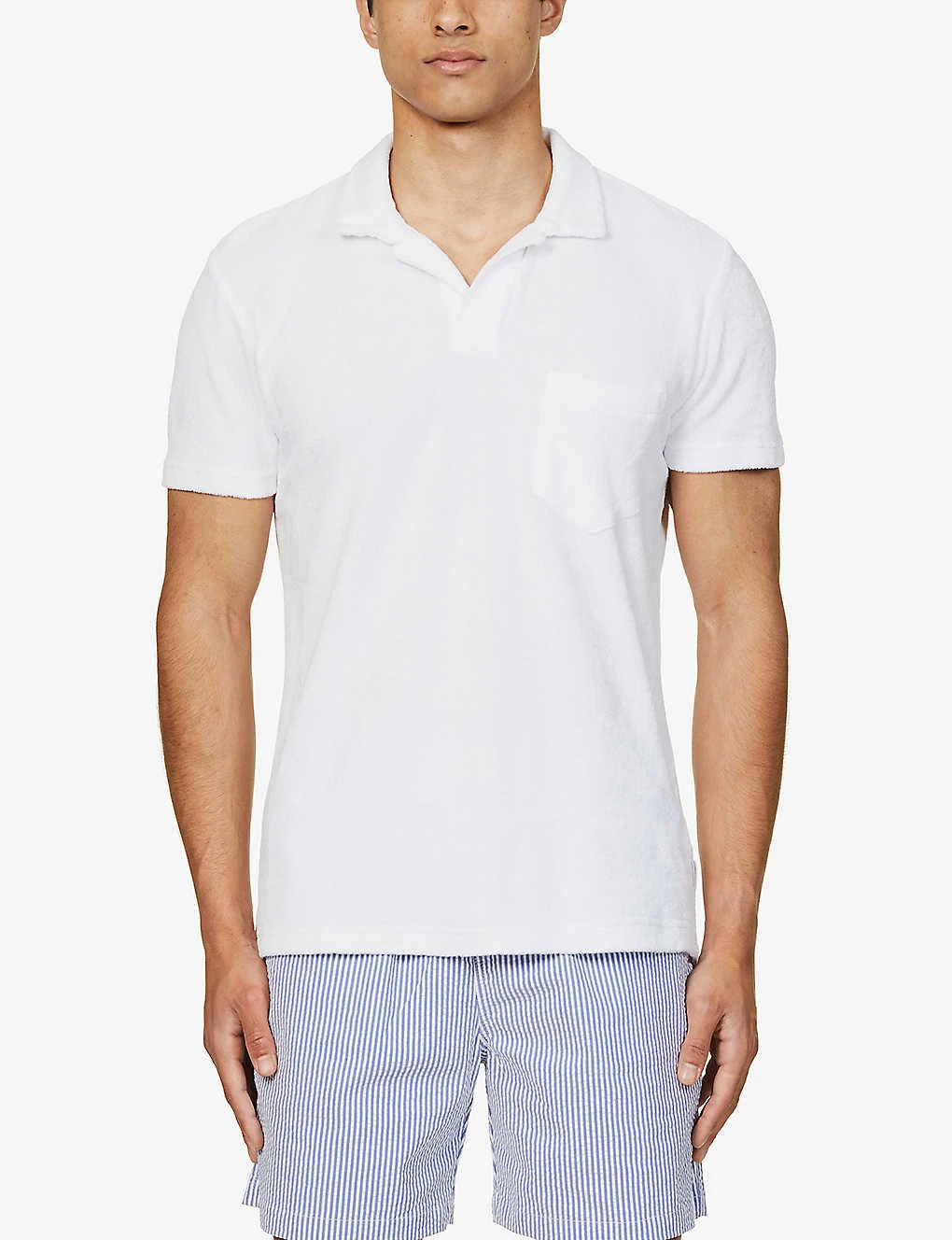 ORLEBAR BROWN Terry Towelling Cotton Polo Shirt 5 ORLEBAR BROWN Terry Towelling Cotton Polo Shirt - Image 3