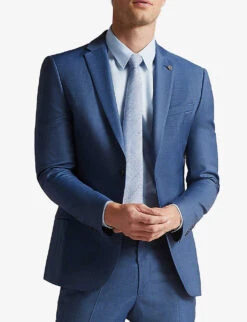 Ted Baker Camdejs Single-breasted Slim-fit Wool Suit Jacket 8 Ted Baker Camdejs Single-breasted Slim-fit Wool Suit Jacket -Gentlemen Style Shop R03939847 LTBLUE ALT02