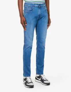 Replay Anbass Slim-leg Regular-fit Stretch-denim Jeans -Gentlemen Style Shop R03947284 MEDIUMBLUE ALT02