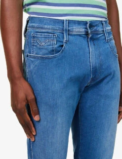 Replay Anbass Slim-leg Regular-fit Stretch-denim Jeans -Gentlemen Style Shop R03947284 MEDIUMBLUE ALT04