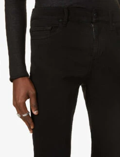 7 For All Mankind Paxtyn Luxe Performance Skinny Stretch-denim Jeans -Gentlemen Style Shop R03954842 BLACK ALT04