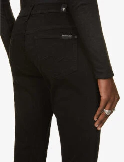 7 For All Mankind Paxtyn Luxe Performance Skinny Stretch-denim Jeans -Gentlemen Style Shop R03954842 BLACK ALT05