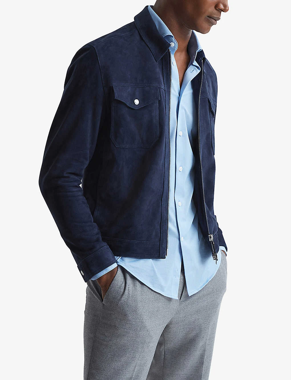 Reiss Nate Curved-hem Slim-fit Cotton-blend Shirt 5 Reiss Nate Curved-hem Slim-fit Cotton-blend Shirt - Image 3