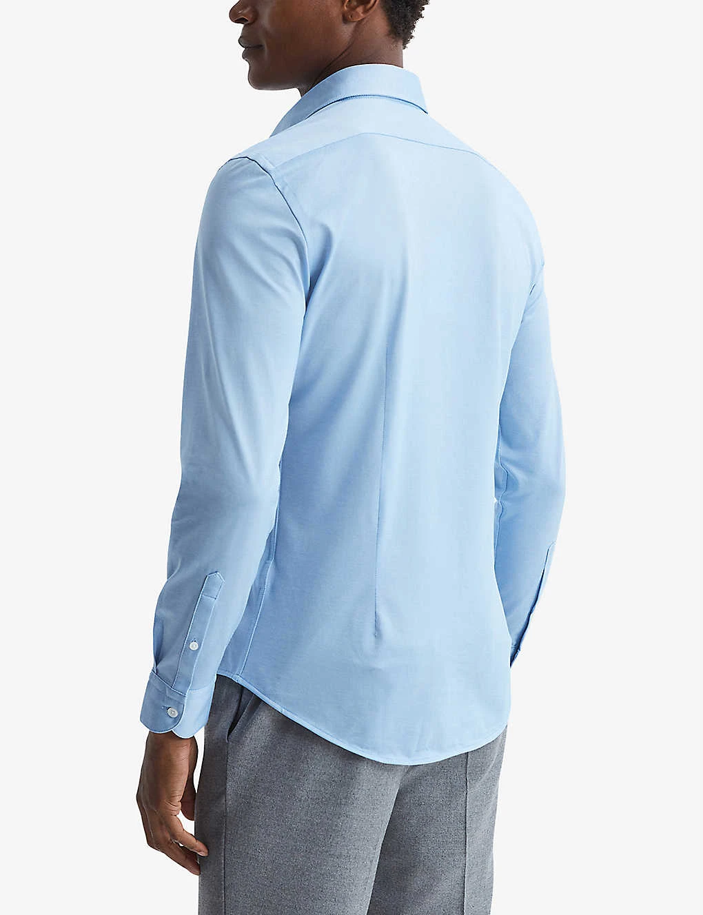 Reiss Nate Curved-hem Slim-fit Cotton-blend Shirt 6 Reiss Nate Curved-hem Slim-fit Cotton-blend Shirt - Image 4