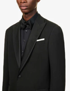 Giorgio Armani Regular-fit Wool-twill Tuxedo 15 Giorgio Armani Regular-fit Wool-twill Tuxedo -Gentlemen Style Shop R03965136 BLACK ALT04