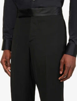 Giorgio Armani Regular-fit Wool-twill Tuxedo 17 Giorgio Armani Regular-fit Wool-twill Tuxedo -Gentlemen Style Shop R03965136 BLACK ALT06