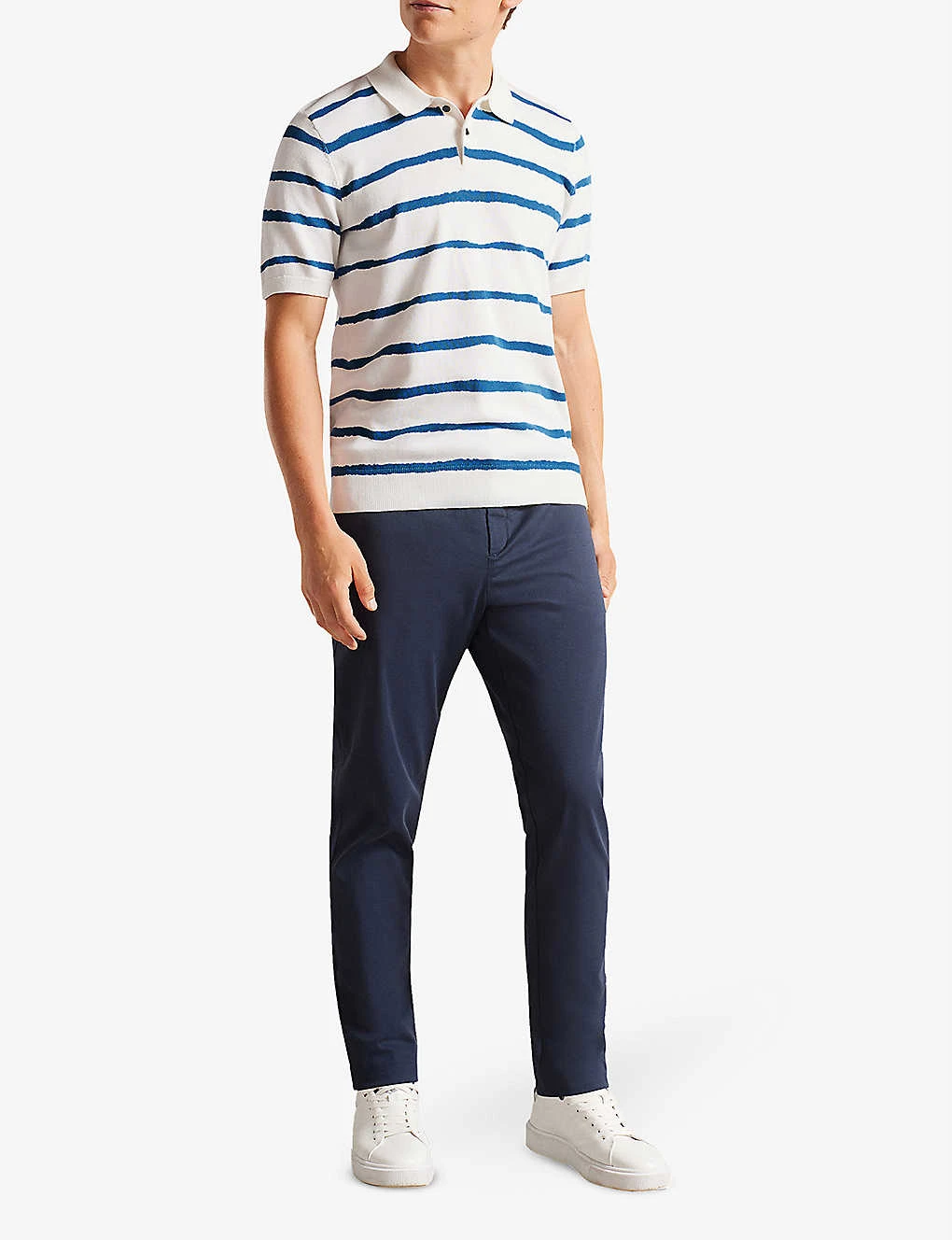 Ted Baker Cromer Stripe-print Cotton Polo 4 Ted Baker Cromer Stripe-print Cotton Polo - Image 2