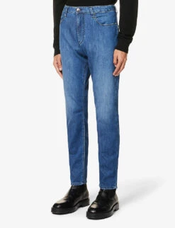 Emporio Armani J06 Regular-fit Straight-leg Stretch-denim Jeans 10 Emporio Armani J06 Regular-fit Straight-leg Stretch-denim Jeans -Gentlemen Style Shop R03981644 DENIMBLUMD ALT02