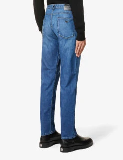 Emporio Armani J06 Regular-fit Straight-leg Stretch-denim Jeans 11 Emporio Armani J06 Regular-fit Straight-leg Stretch-denim Jeans -Gentlemen Style Shop R03981644 DENIMBLUMD ALT03