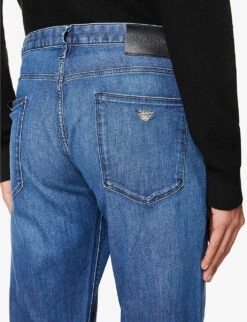 Emporio Armani J06 Regular-fit Straight-leg Stretch-denim Jeans 12 Emporio Armani J06 Regular-fit Straight-leg Stretch-denim Jeans -Gentlemen Style Shop R03981644 DENIMBLUMD ALT04