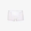 Branded-waistband Stretch-jersey Trunks -Gentlemen Style Shop R03984237 WHITE M