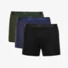 Mid-rise Stretch-jersey Boxer Briefs Pack Of Three -Gentlemen Style Shop R03984244 BLACKARMYNAVY M