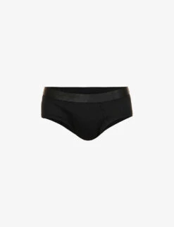Branded-waistband Stretch-jersey Briefs